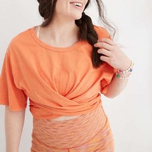 Aerie Cropped Wrapback T-Shirt M worn once